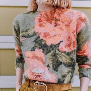 Sezane Fleur Floral Sweater